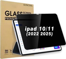 1Pack Privacy Screen Protector for iPad 10, Anti-Spy Anti-Scratch Tempered Glass