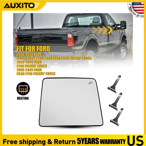 For 2008-2016 Super Duty F250 350 450 Tow Mirror Glass Upper Heated Passenger RH