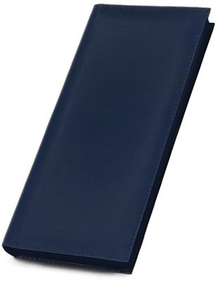 123 Cheap Checks Blue Basic Genuine Leather 3.5 inches by 6.75 inches, 