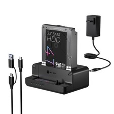 M.2 NVMe & SATA SSD/HDD Hard Drive Docking Station, ICY BOX USB-C 10Gbps M.2 ...