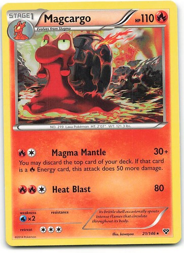 Magcargo 21/146 Rare XY Base Set Pokemon Near Mint