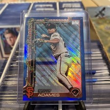 2025 Topps Holiday #H110 Willy Adames Blue Metallic Glitter