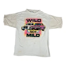 Vintage 80’s Hot Rod “ Wild Not Mild “ T-Shirt Sze Large Sun Sportswear