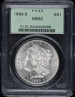 1886-S PCGS MS 63 OGH MORGAN SILVER DOLLAR OLD GREEN HOLDER
