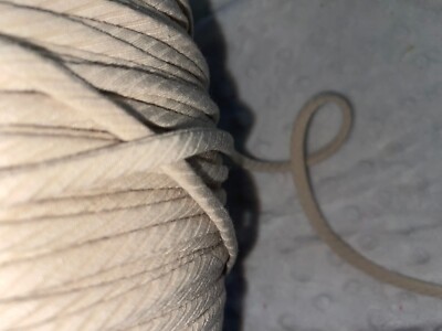 10 yards cream RIBBED texture Spaghetti Strap Tube tubular hollow knit cord