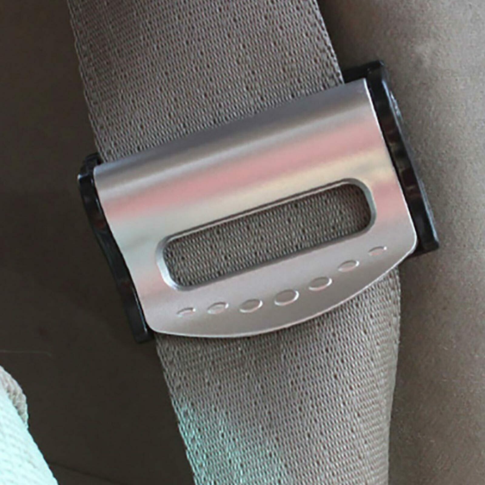 Effective Seat Belt Retainer Clips Universal Compatibility (2pcs Silver