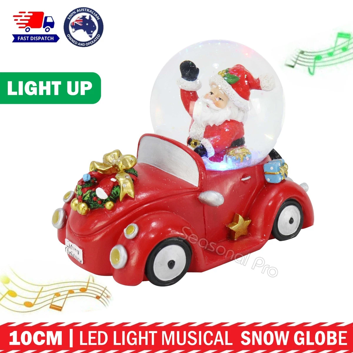 Battery operated christmas snow globes deals