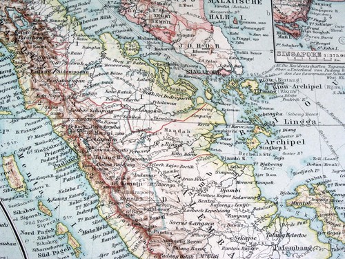 1910 MAP OF INDONESIA BORNEO SUMATRA JAVA CELEBES SINGAPORE PHILIPPINES - Picture 4 of 19