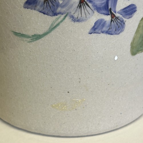 Robinson Ransbottom High Jar Hand Painted Rundquist Signed Purple Violets - Picture 6 of 10