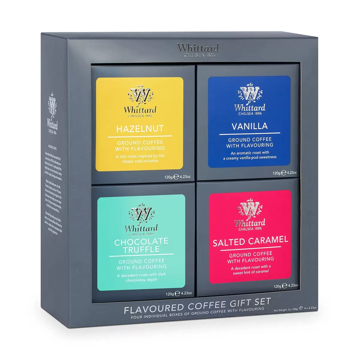Whittard of Chelsea Flavoured Coffee Premium Gift Set, 4 x 120g