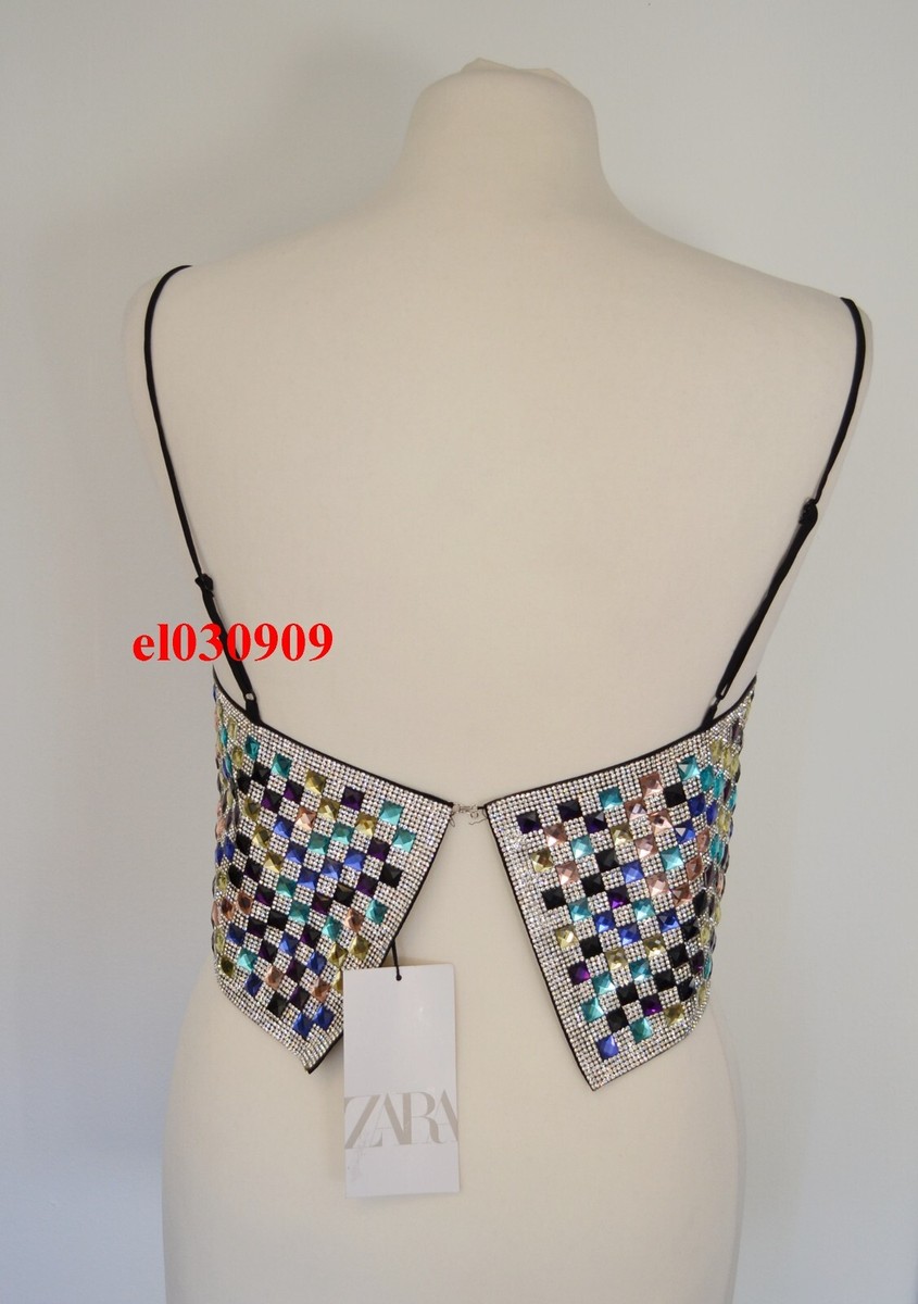 ZARA NEW STRAPPY SHINY CROP TOP SIZE XS -S REF. 2855/100 | eBay ZARA NEW STRAPPY SHINY CROP TOP SIZE XS -S REF. 2855/100 | eBay