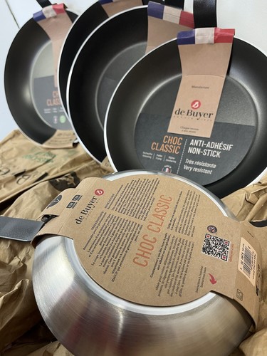 Gas Electric Frying Pans 5 SET De Buyer Like Le Creuset Non Stick Cast Aluminium - Picture 2 of 11