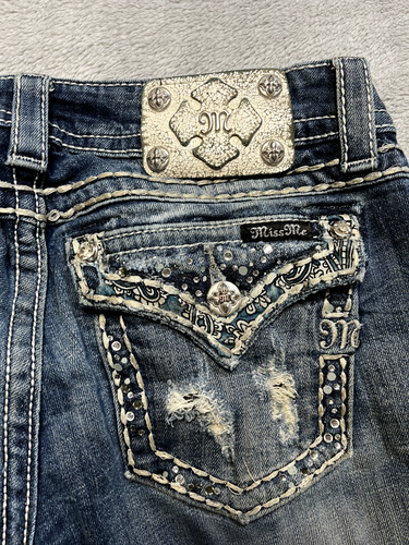 Stivaletto Miss Me Jeans donna 28 firmato slim taglio blu lavaggio medio invecchiato - Foto 15 di 16