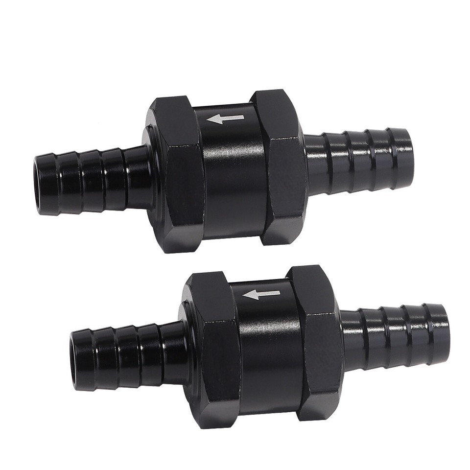 3/8" Fuel Check Valve One Way Inline Non Return Diesel Gasoline Black ...