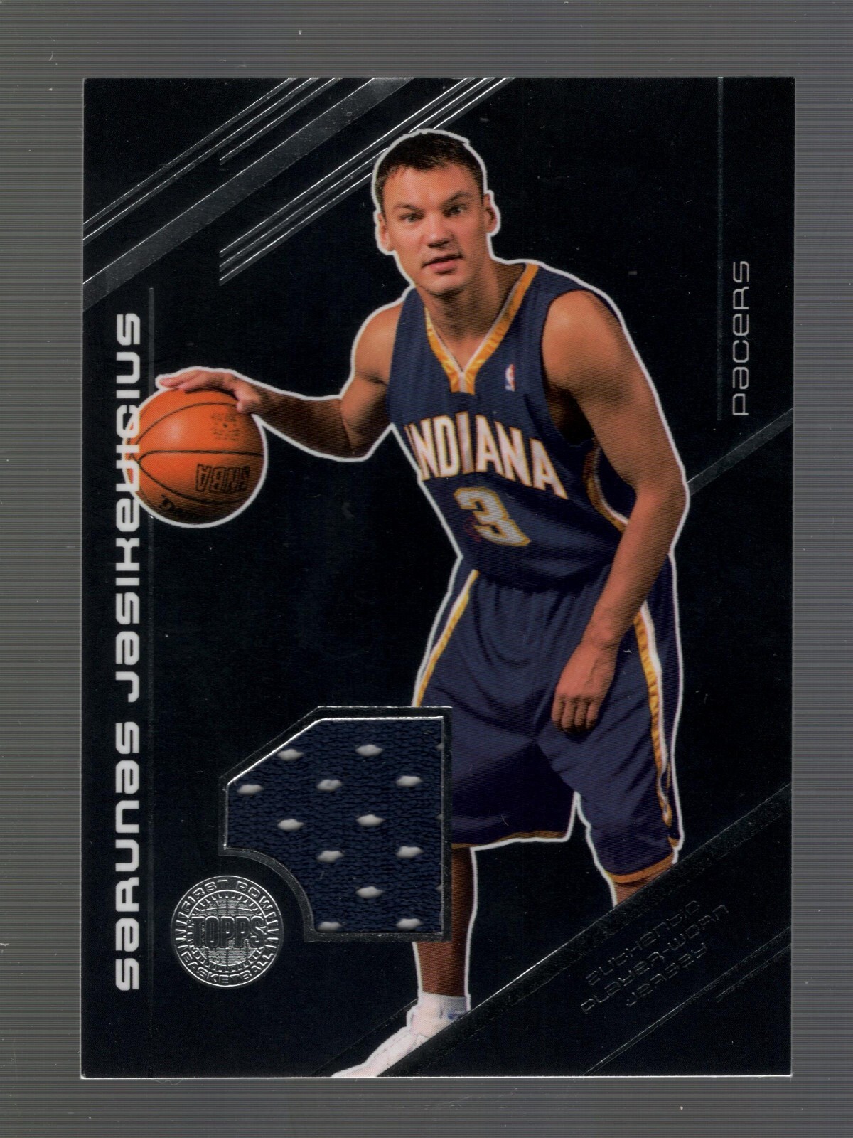 2005 06 TOPPS PRIMA FILA MAGLIA INDOSSATA DAL GIOCATORE RELIQUIA SARUNAS JASIKEVICIUS 103 200