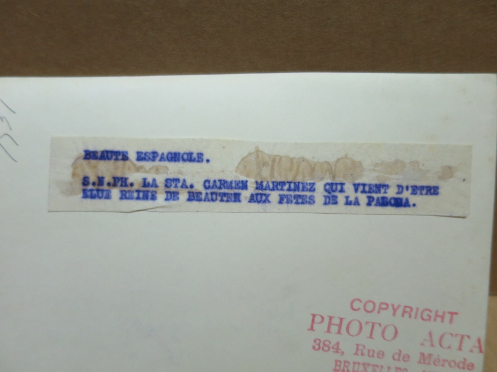 SPAIN photograph Sta CARMEN MARTINEZ beauty queen circa 1930