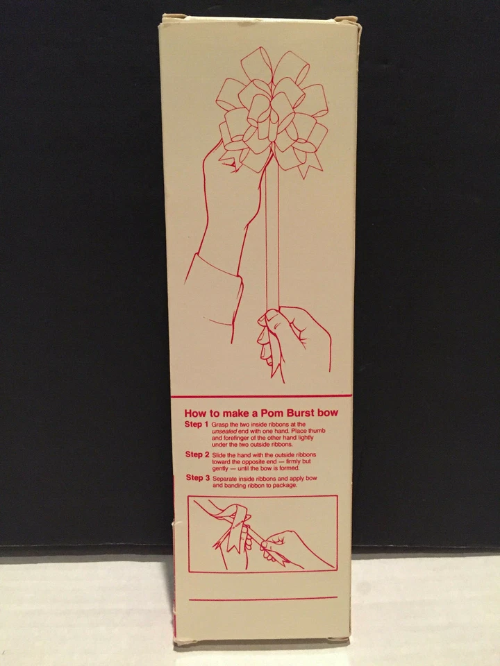 Caja de 10 Vintage 3M Christmas Blue (Pull) Bow Pom Bursts 5" Dia. Nuevo stock antiguo Foto 2 de 4