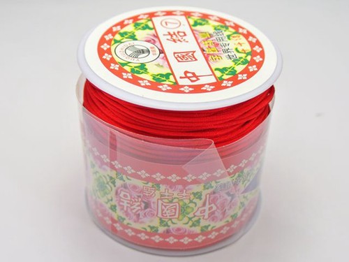55 Meters Red Nylon Chinese Satin Silk Knot Cord 1.5mm RATTAIL Thread Necklace - Picture 3 of 7