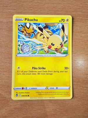 Pokémon TCG Pikachu Silver Tempest 049/195 Regular Common