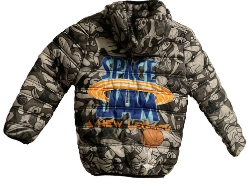 Looney Tunes Puffer Jacket - Space Jam 'Tune Squad’ Kids Size 6 - Picture 3 of 17