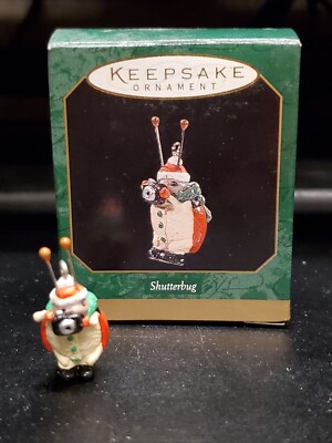 VINTAGE Shutterbug 1997 Hallmark Keepsake Miniature Ornament In Box Holidays