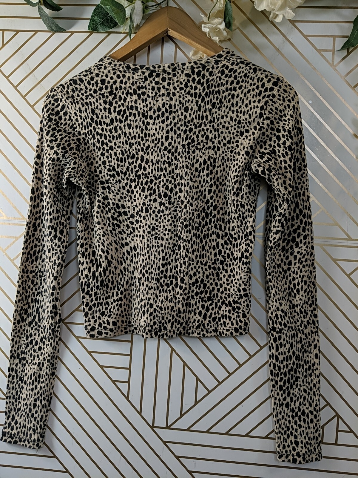 brandy melville black cheetah long sleeve