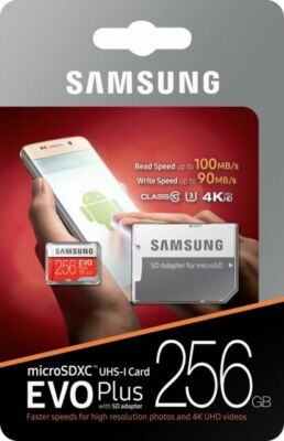 Samsung EVO Plus 256GB Class 10 MicroSDXC Memory Card with SD