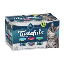 Blue Buffalo Tastefuls Natural Flaked Wet Cat Food Variety Pack, Tuna, Chicke...