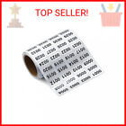 001-2000 Pieces Inventory Number Sticker Labels Self Adhesive Waterproof Labels