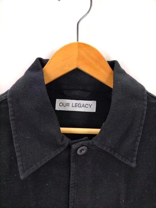 Used Men's Our Legacy Evening Coach Jacket Shirt 46 Japanese Size M-L Black