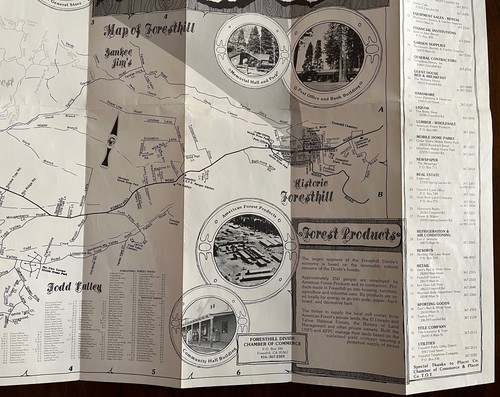 MAPA DE LA DIVISIÓN FORESTHILL - ÁREA SILVESTRE GRANITE CHIEF - CALIFORNIA 18X24 - Imagen 7 de 11
