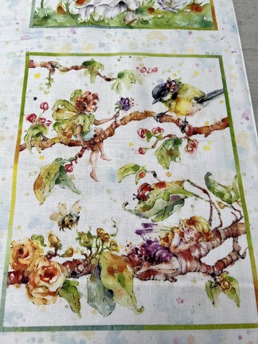 Panel floral para casa de sapos P&B jardín de hadas caprichosas 100 % algodón - Imagen 5 de 15