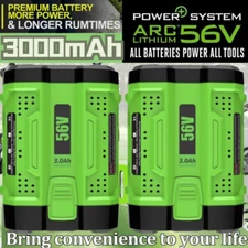 【1/2Pack 56V 3000mAh】 for EGO 56V Battery Cordless Power Tools BA2800 BA2800T