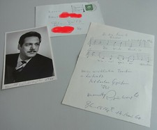 Opera Singer Ernst Krukowski (1918-1982): Signed Photo & Letter BERLIN 1960