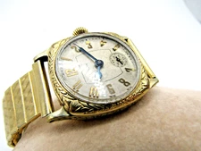 Vintage Rare 1928 Elgin Grade 462 Mod 2 Tank Trench Style GF Case Watch Repair