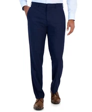 Perry Ellis Portfolio Essentials Men's Slim-Fit Stretch Pants - Navy-36x32