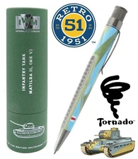 Retro 51 Matilda Tank Rollerball Pen #IWMR-2511 with Antique Silver Hardware