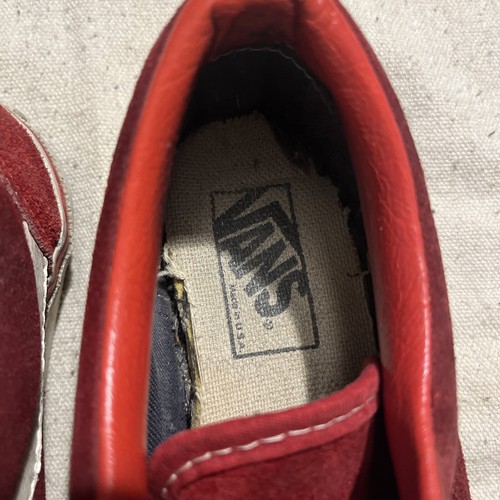 vintage vans size 6.5 red distressed - Picture 6 of 11