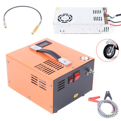 #ad #ad 12V High Pressure Air Compressor Built in Transformer 4500psi 300Bar for Airgun $166.60
