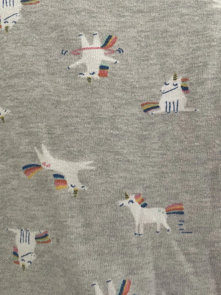 Carter's Niños Niñas Arco Iris Unicornios Rosa Encaje Algodón Manga Larga PJ Top Gris 5 Foto 3 de 4