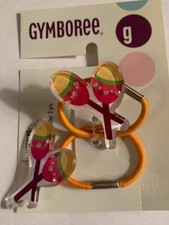 Gymboree Copa Cabana Acrylic Maracas Ponytail Holders 2 Pk NWT
