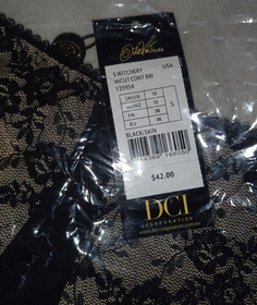 $42 DITA VON TEESE SHEER WITCHERY HI-CUT BRIEFS BLACK/NUDE PANTIES SIZE S