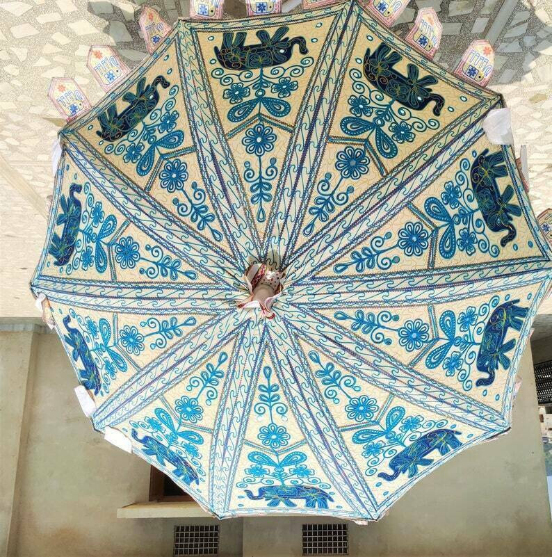 Indian Beautiful Sun Patio Beach Parasol Outdoor Yard Hippie Garden