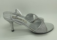 Vero Cuoio Women's Leather Shoes Silver Crystal Size 36 Italy Retail 420 789