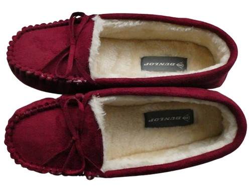 Dunlop, BETH Ladies Classic Moccasin Slippers Rubber Sole - £19.99 - POST FREE - Picture 13 of 31