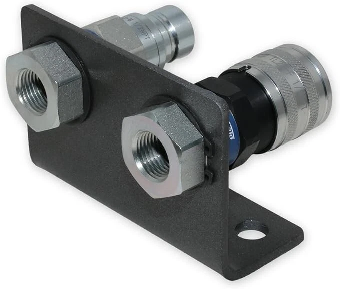 1/2" NPT Thread Flat Face Hydraulic Quick Couplers with Mounting Bracket TL23B-2 - Image 3 of 4