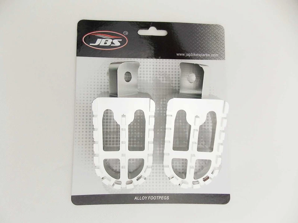 YAMAHA JT1 1971 JBS PLATA CNC BILLET ALEACIÓN JUEGO DE ESTRIBERAS PAR REPOSAPIÉS REPOSAPIÉS Foto 4 de 4