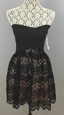 Trixxi  Black Lace Textured Party Cocktail Dress Size 1