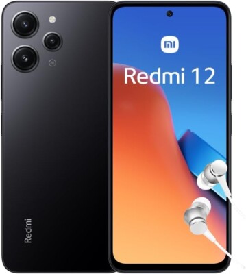 Xiaomi Redmi 12 128GB + 4GB Dual Sim TELEFON NFC - UK GARANTIE - schwarz