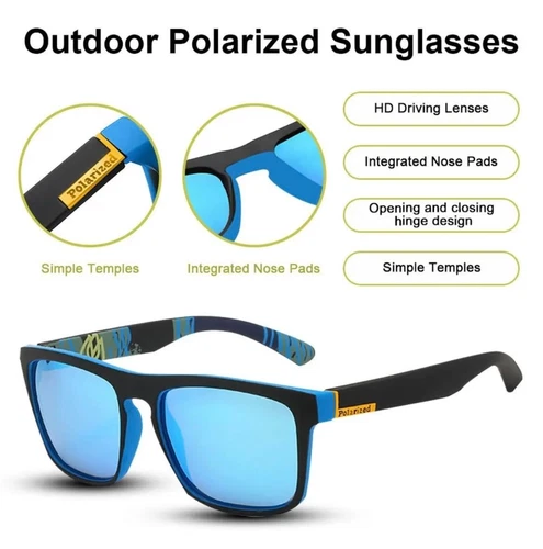 Gafas de sol polarizadas para hombres y mujeres retro cuadradas deportivas conducción ciclismo pesca - Imagen 12 de 20
